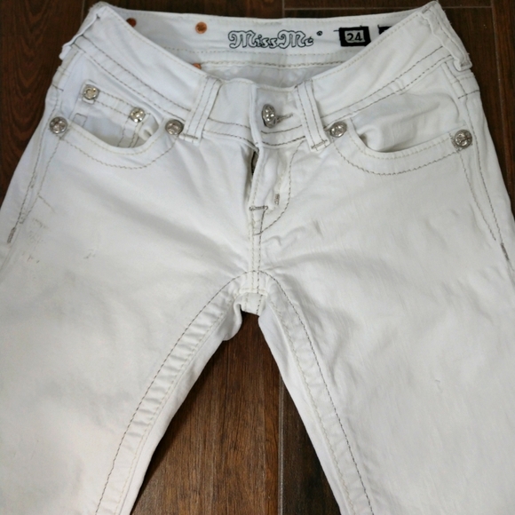 Miss Me size 24 white capri - Picture 2 of 8